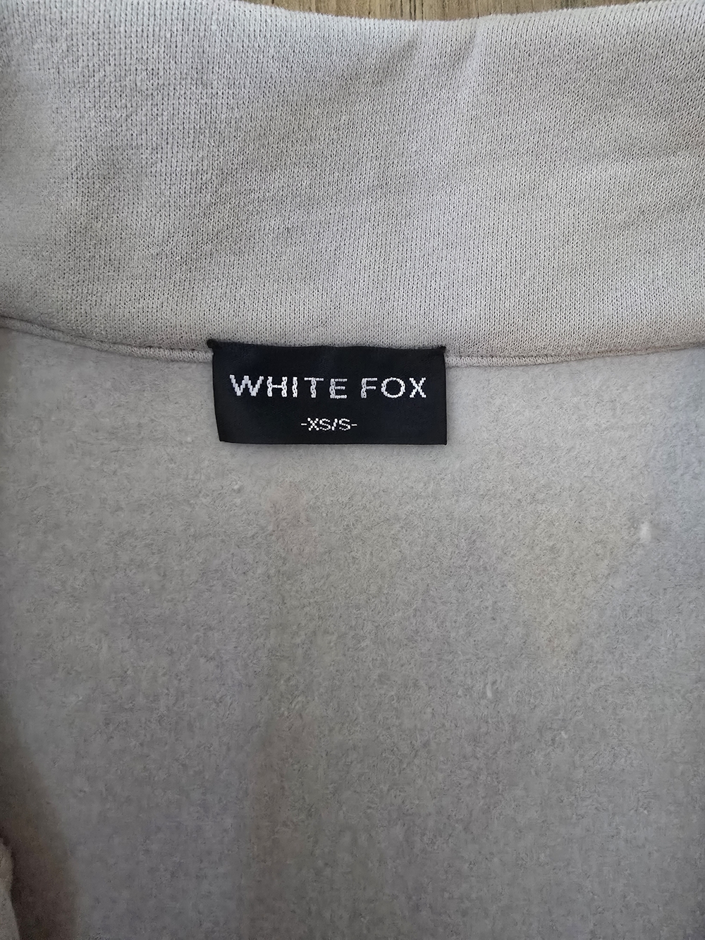 White Fox Boutique Light Gray Quarter-Zip Sweatshirt - Picture 3 of 3